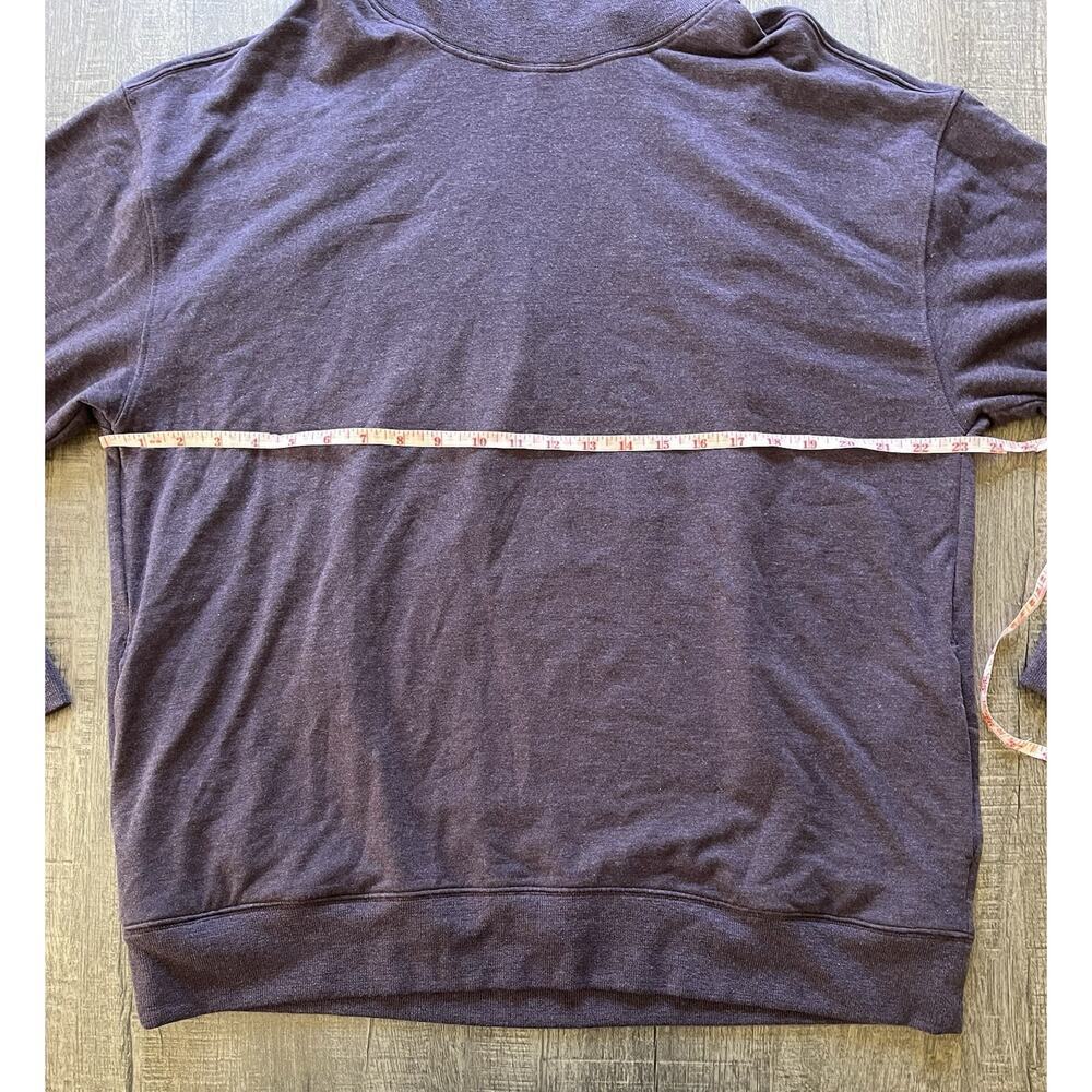 Athleta Balance Cinch Violet Sweatshirt Tunic Long Sleeve Turtleneck Size XL - Picture 9 of 11